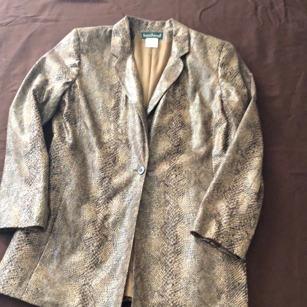 Harve Bernard snakeskin jacket